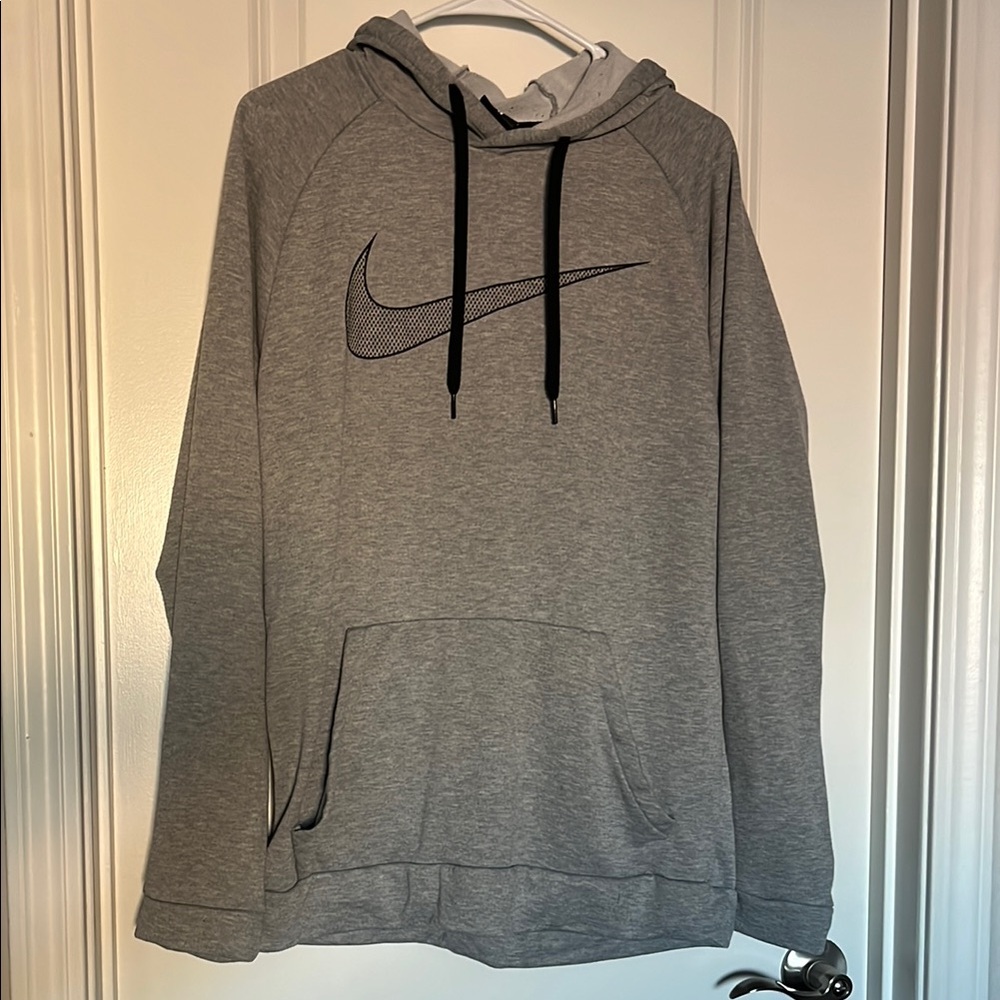 Nike Gray Sweater with Classic Pullover Style